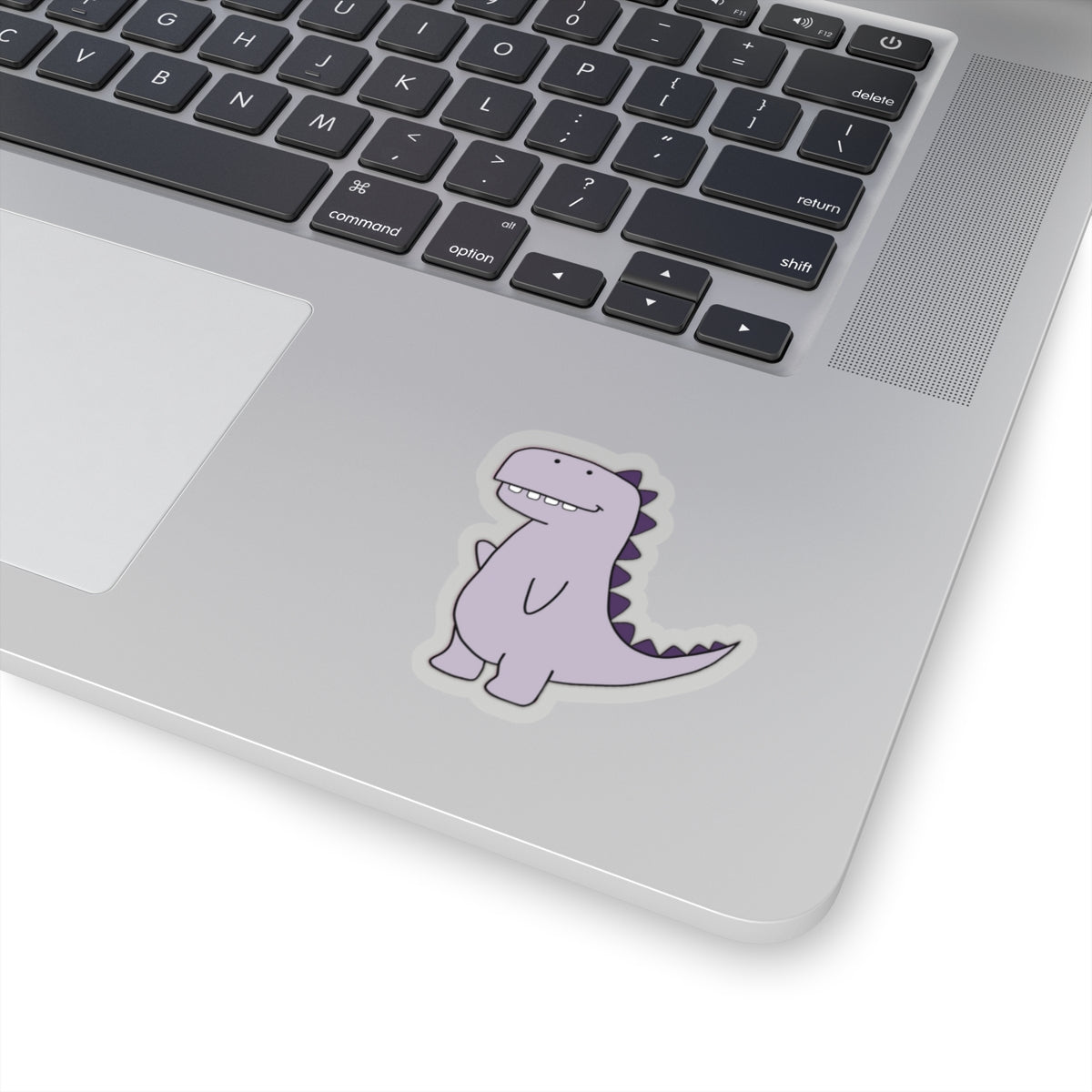 Friendly Purple Dinosaur Kiss-Cut Stickers