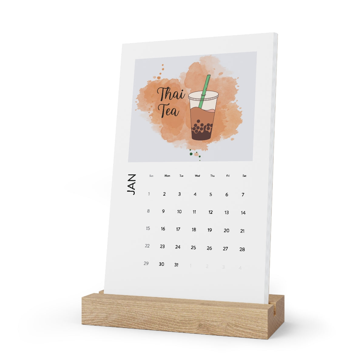 Boba Tea Vertical Desk Calendar (2023)