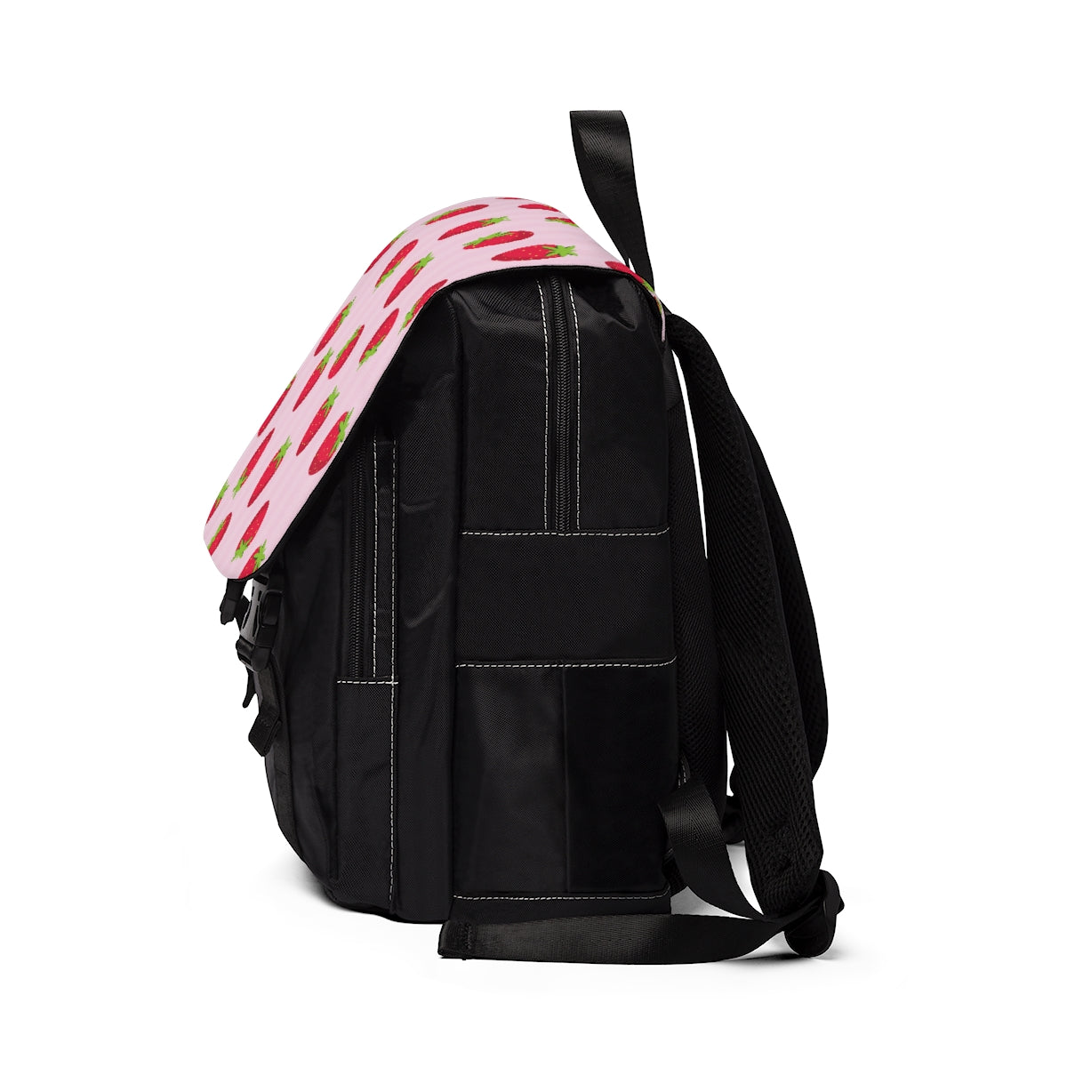 Strawberry Pattern Unisex Casual Shoulder Backpack