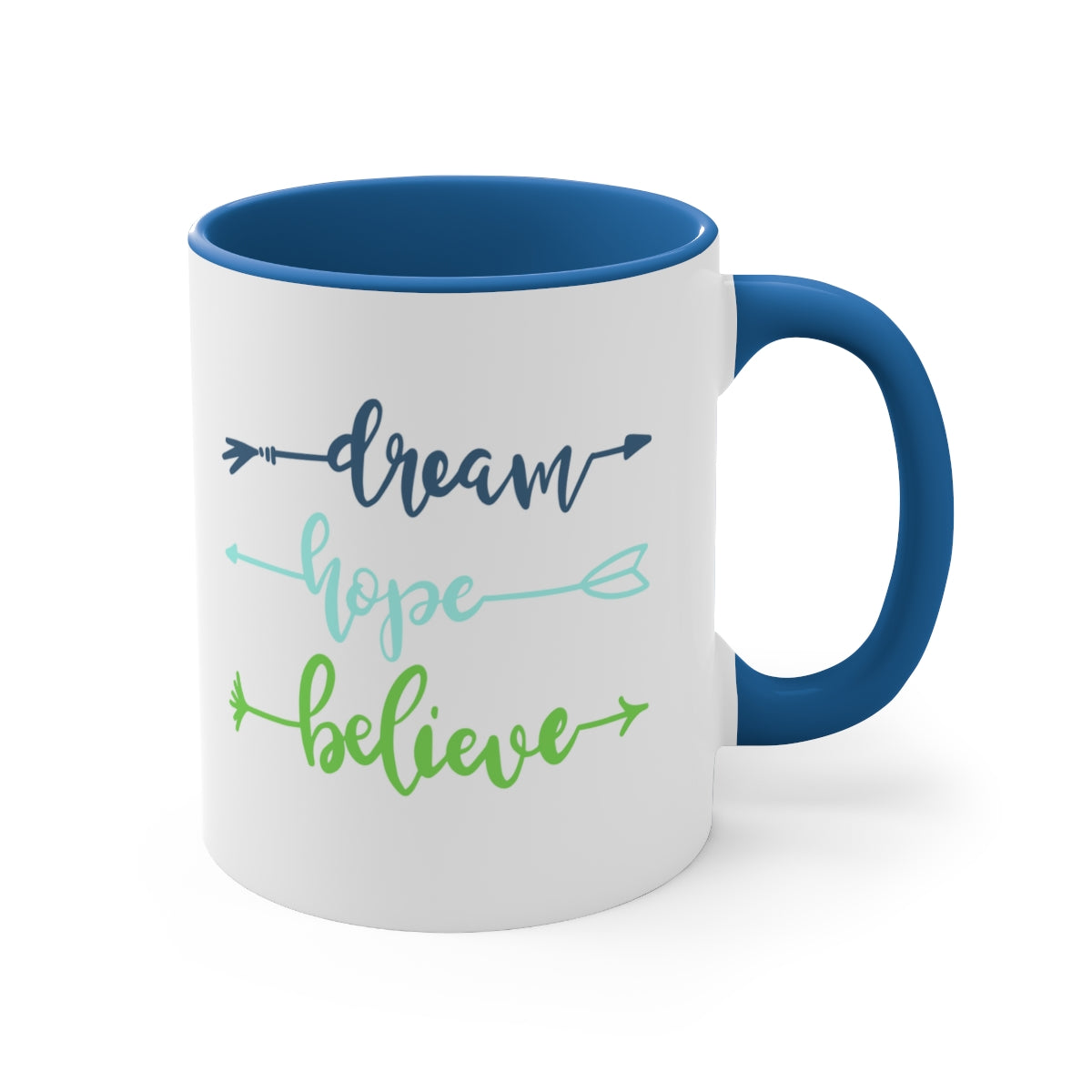 Dream Hope Believe Arrows Accent Coffee Mug, 11oz