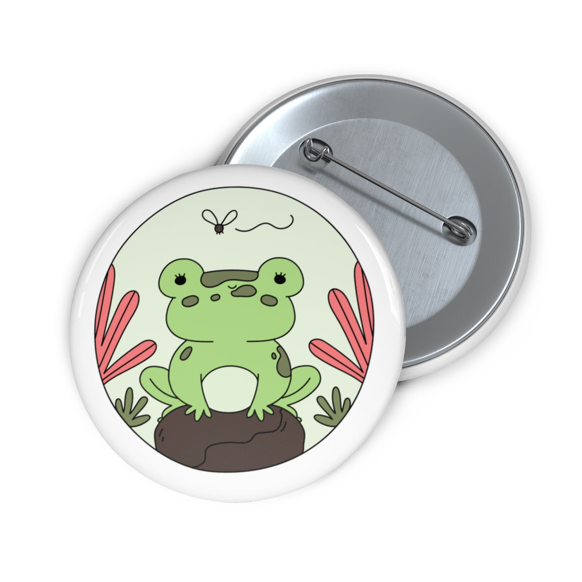 Round Frog Pin Buttons