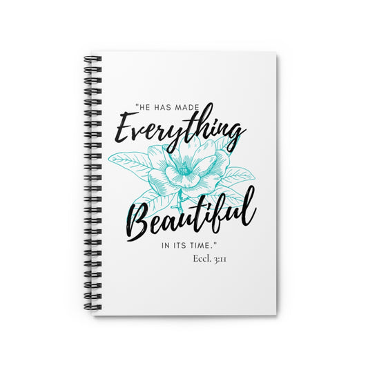 Everything Beautiful Spiral Notebook - Ruled Line