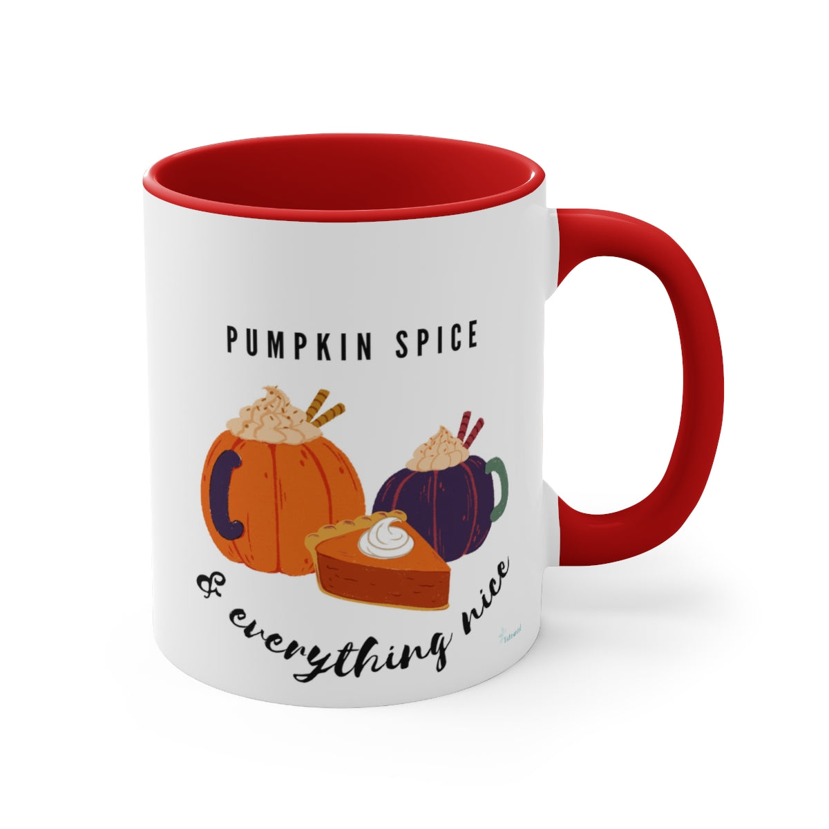 Pumpkin Spice and Everything Nice Colorful Accent Mugs, 11oz