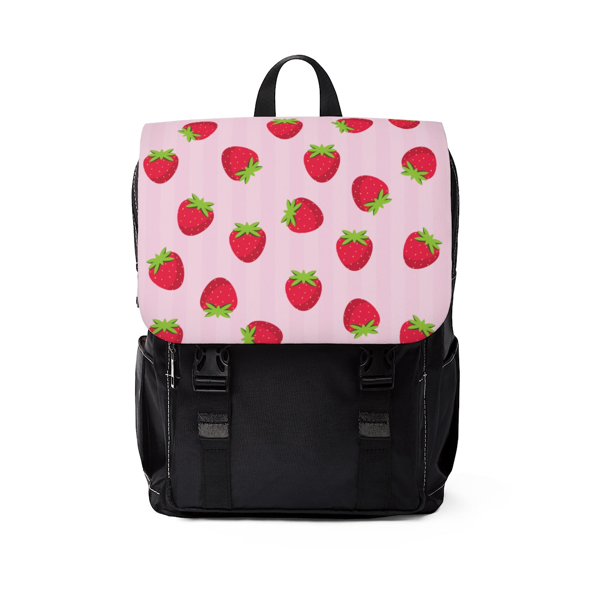 Strawberry Pattern Unisex Casual Shoulder Backpack