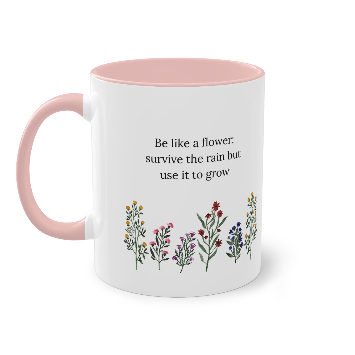 Be Like A Flower Two-Tone Coffee Mug, 11oz