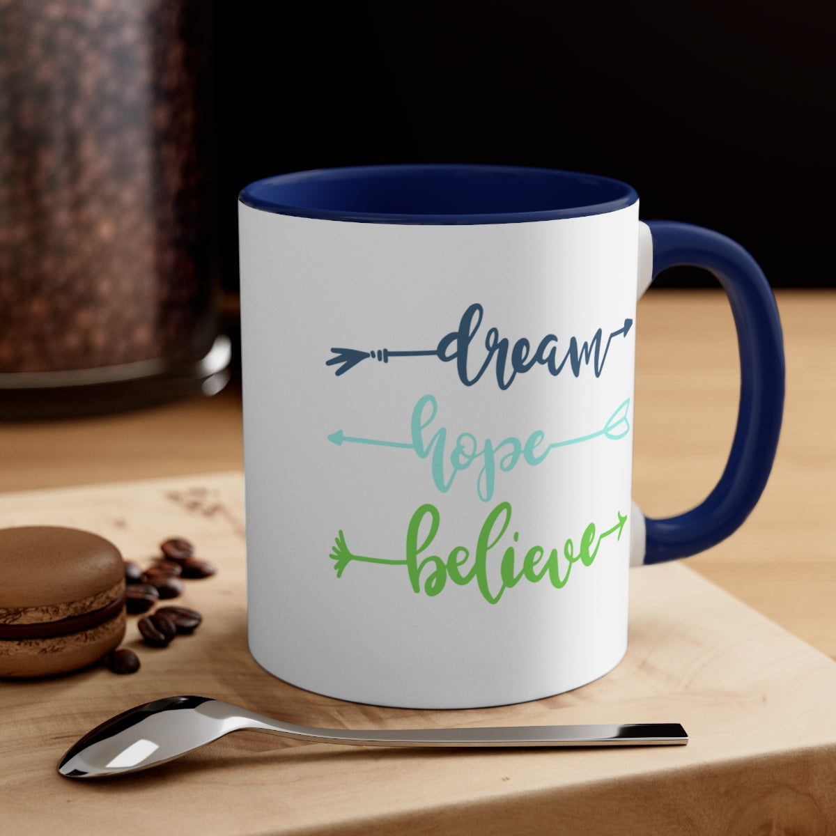 Dream Hope Believe Arrows Accent Coffee Mug, 11oz