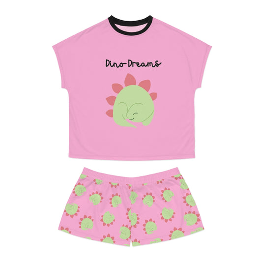 Dino Dreams Women's Short Pajama Set (AOP)