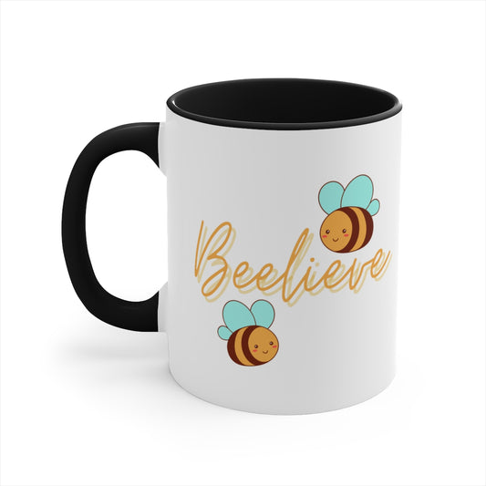 Beelieve Accent Coffee Mug, 11oz