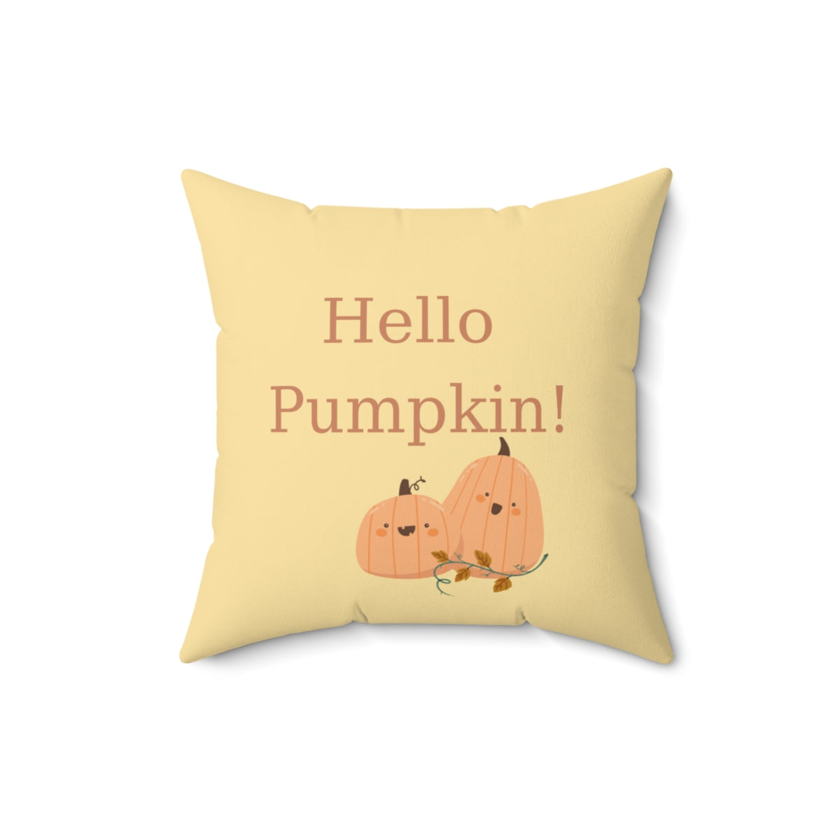 Hello Pumpkin! Polyester Square Pillow Case