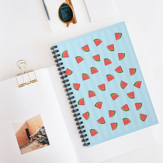 Watermelon Pattern Spiral Notebook - Ruled Line