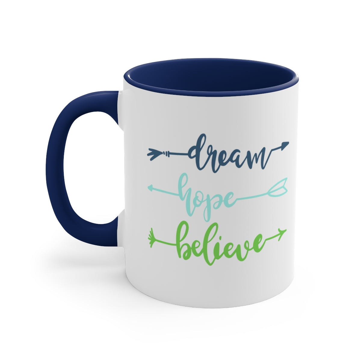 Dream Hope Believe Arrows Accent Coffee Mug, 11oz