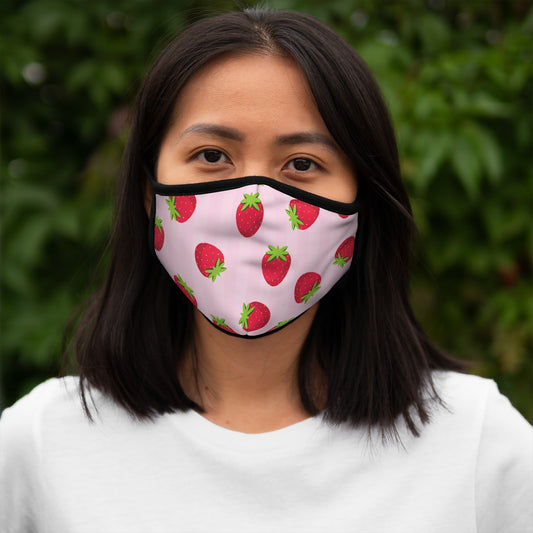 Strawberry Pattern Fitted Polyester Face Mask
