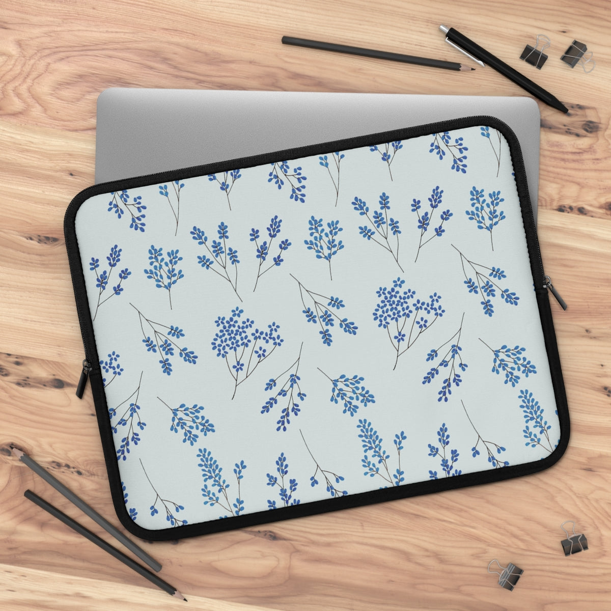 Blue Floral AOP Laptop Sleeve