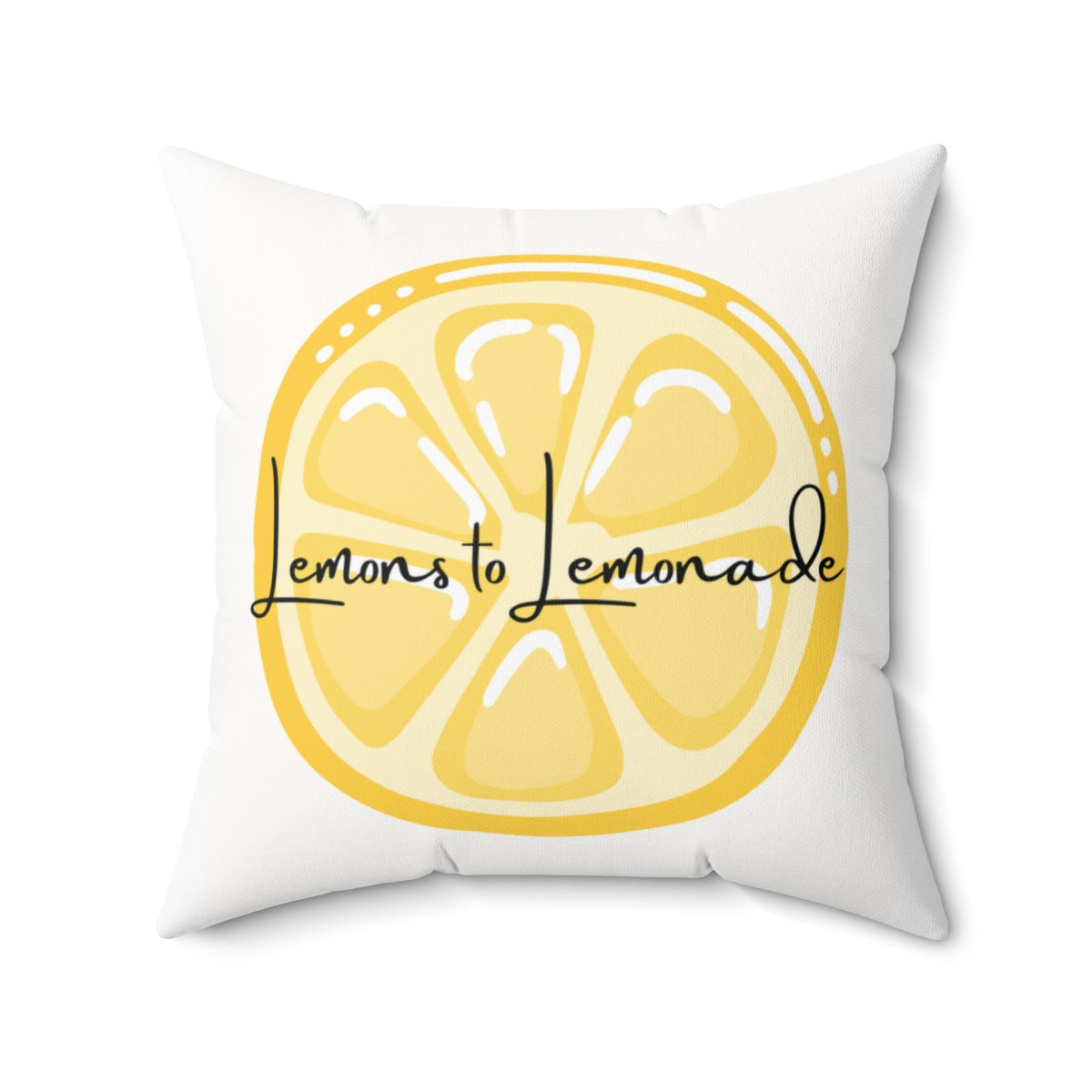 Lemons to Lemonade Spun Polyester Square Pillow Case