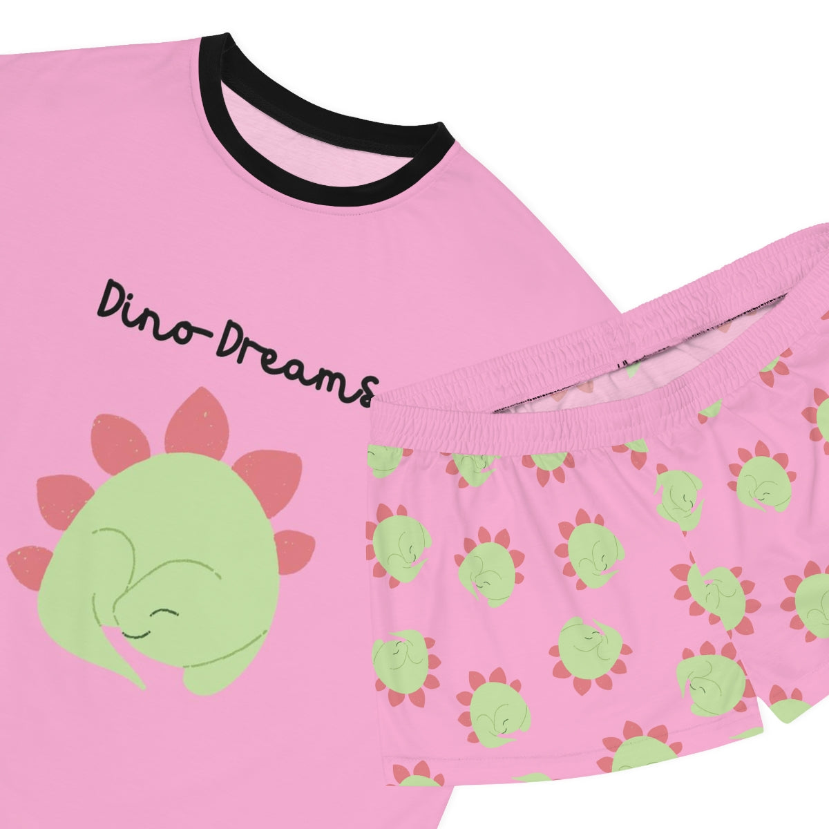 Dino Dreams Women's Short Pajama Set (AOP)
