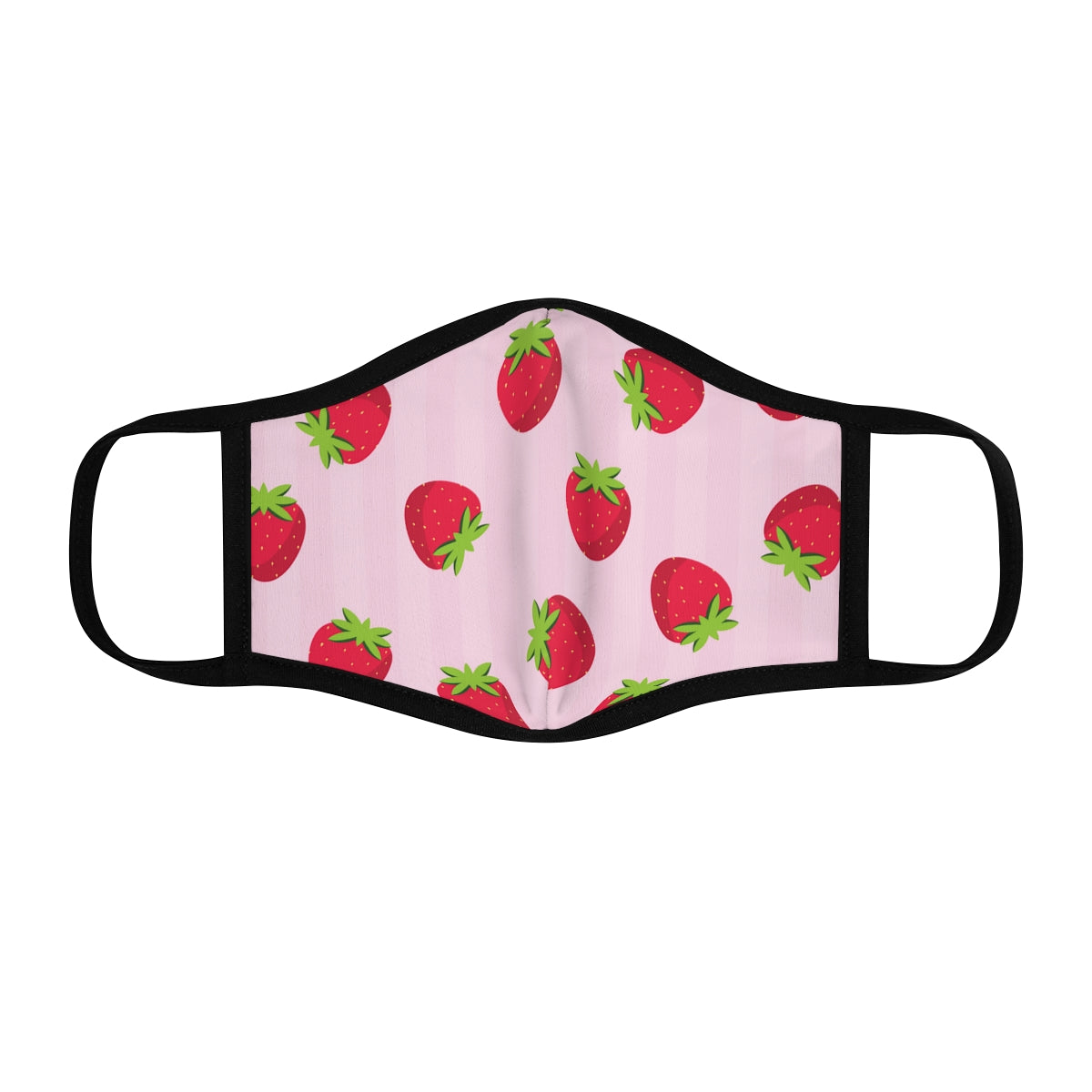 Strawberry Pattern Fitted Polyester Face Mask