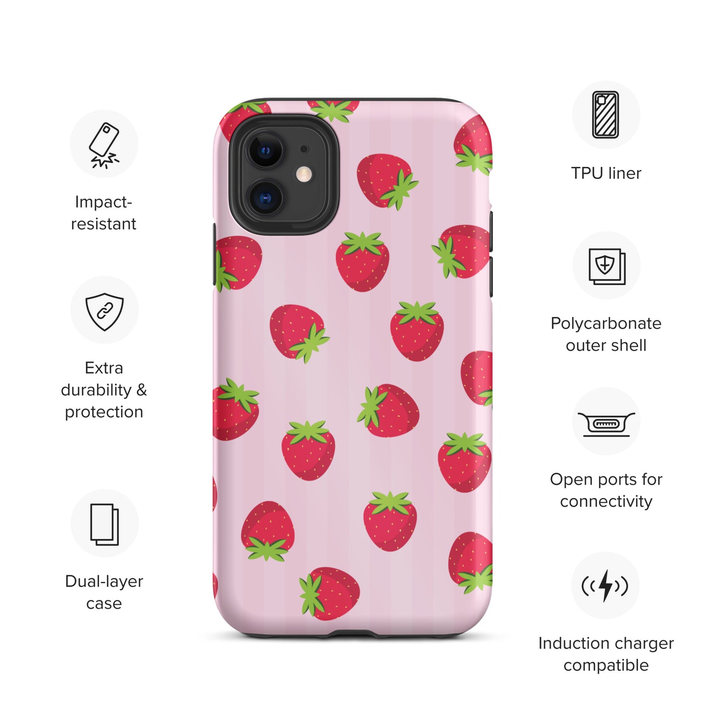 Strawberry Pattern iPhone case