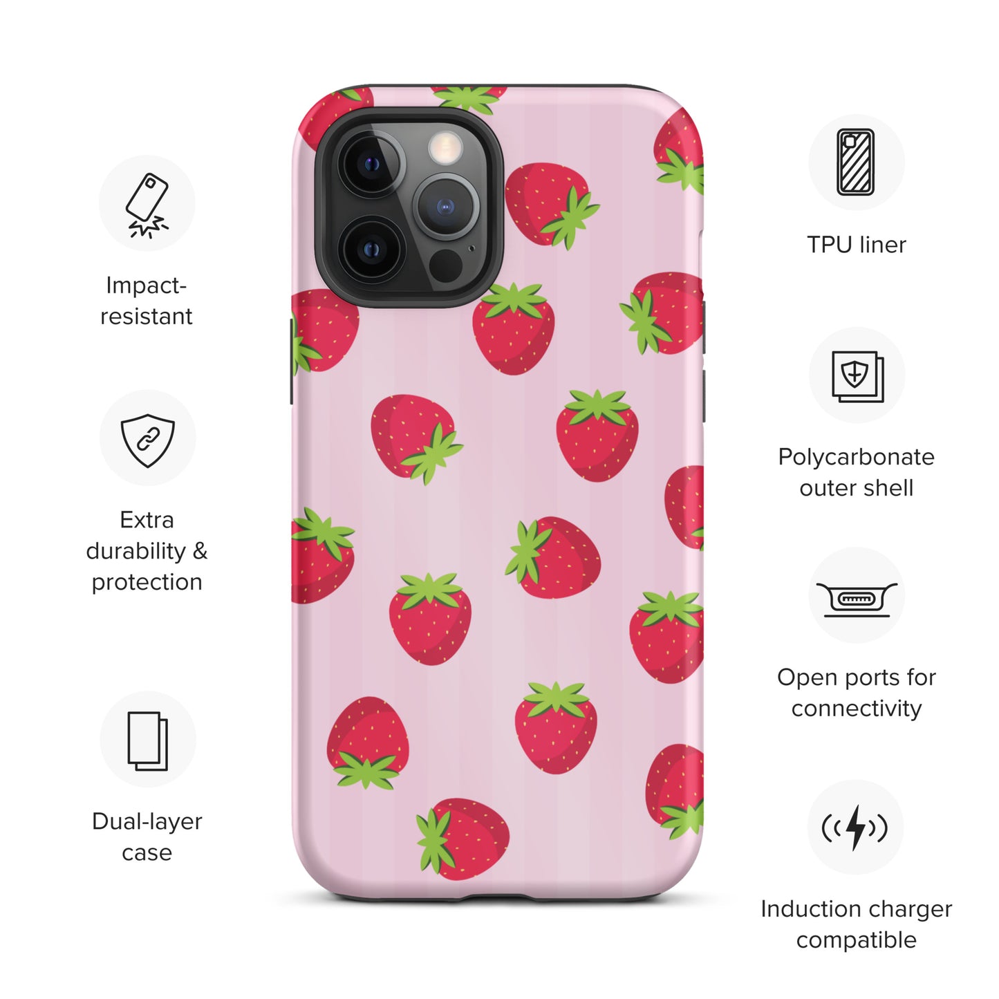 Strawberry Pattern iPhone case