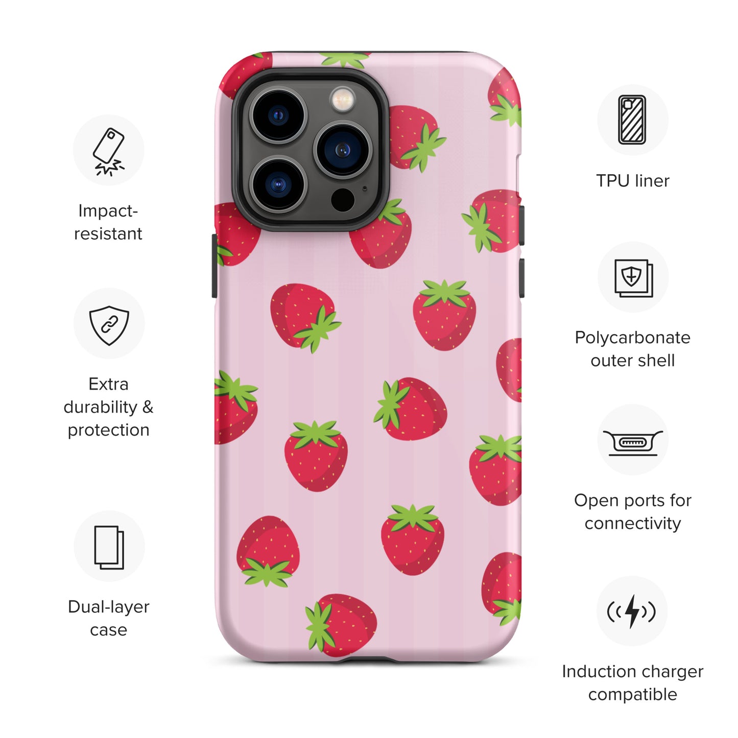 Strawberry Pattern iPhone case